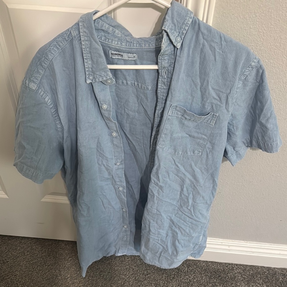 Sonoma Blue Casual Button Down Shirt
